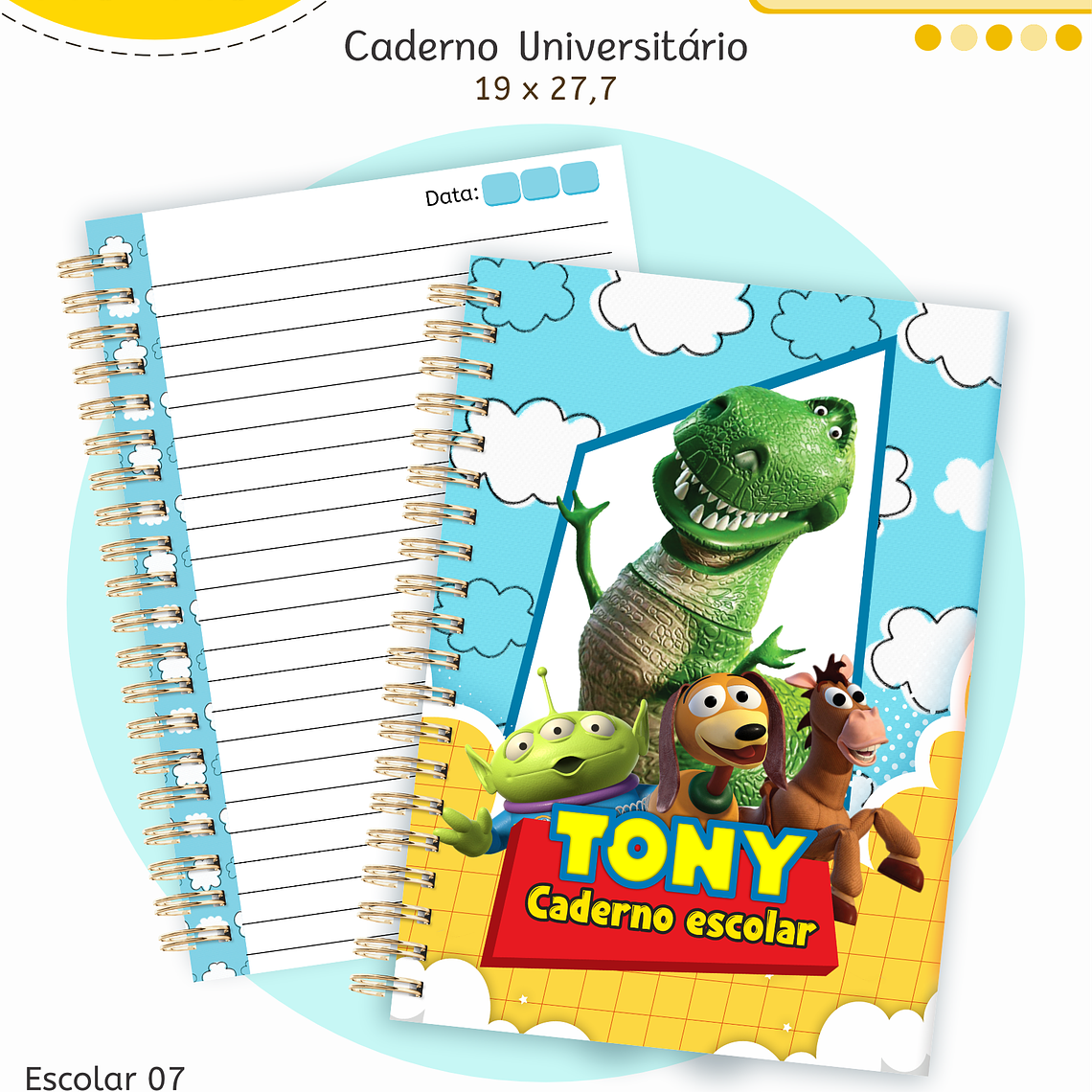 Arquivo Encadernação Kit Escolar - Toy Story 12