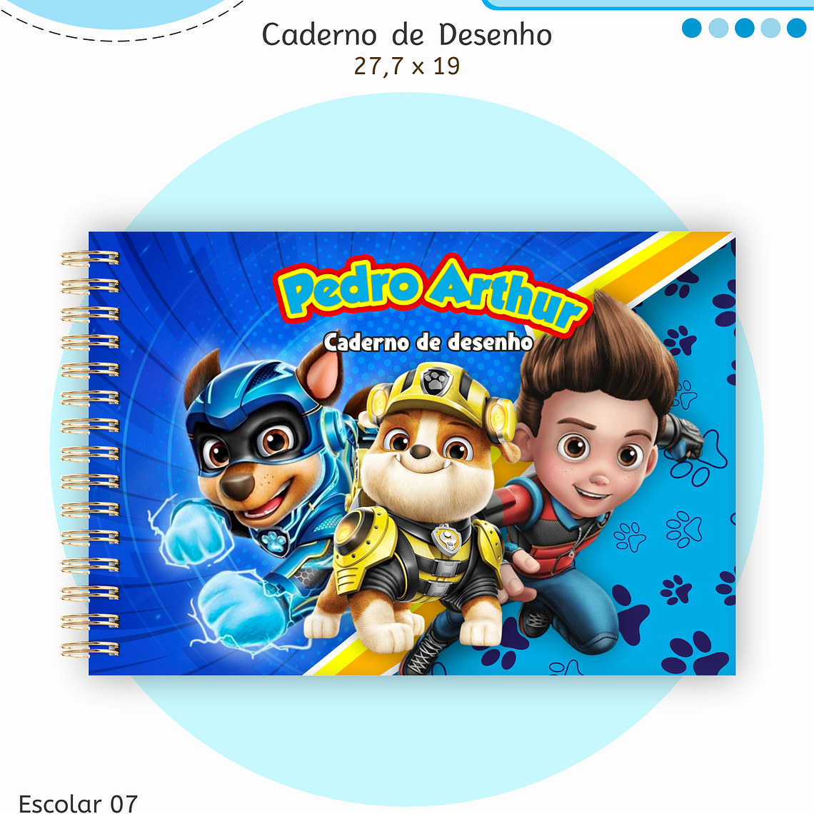 Arquivo Encadernação Kit Escolar - Patrulha Canina 3