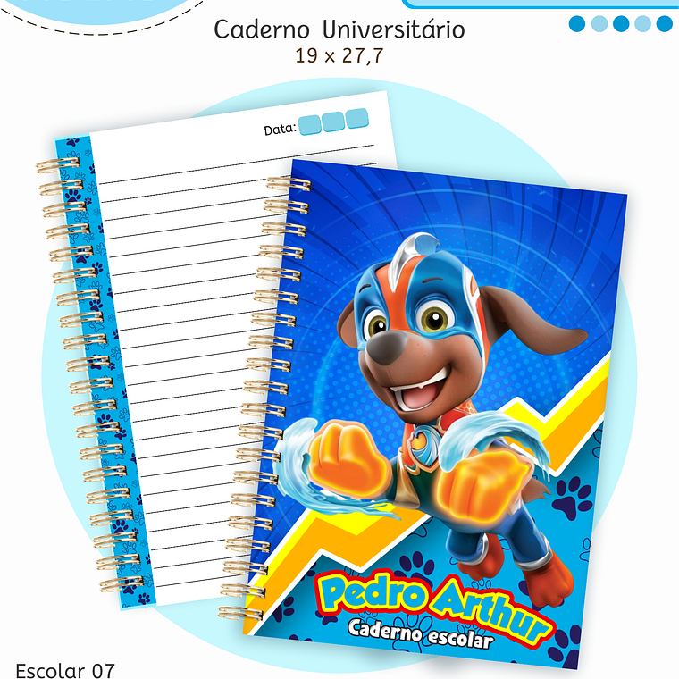 Arquivo Encadernação Kit Escolar - Patrulha Canina 5