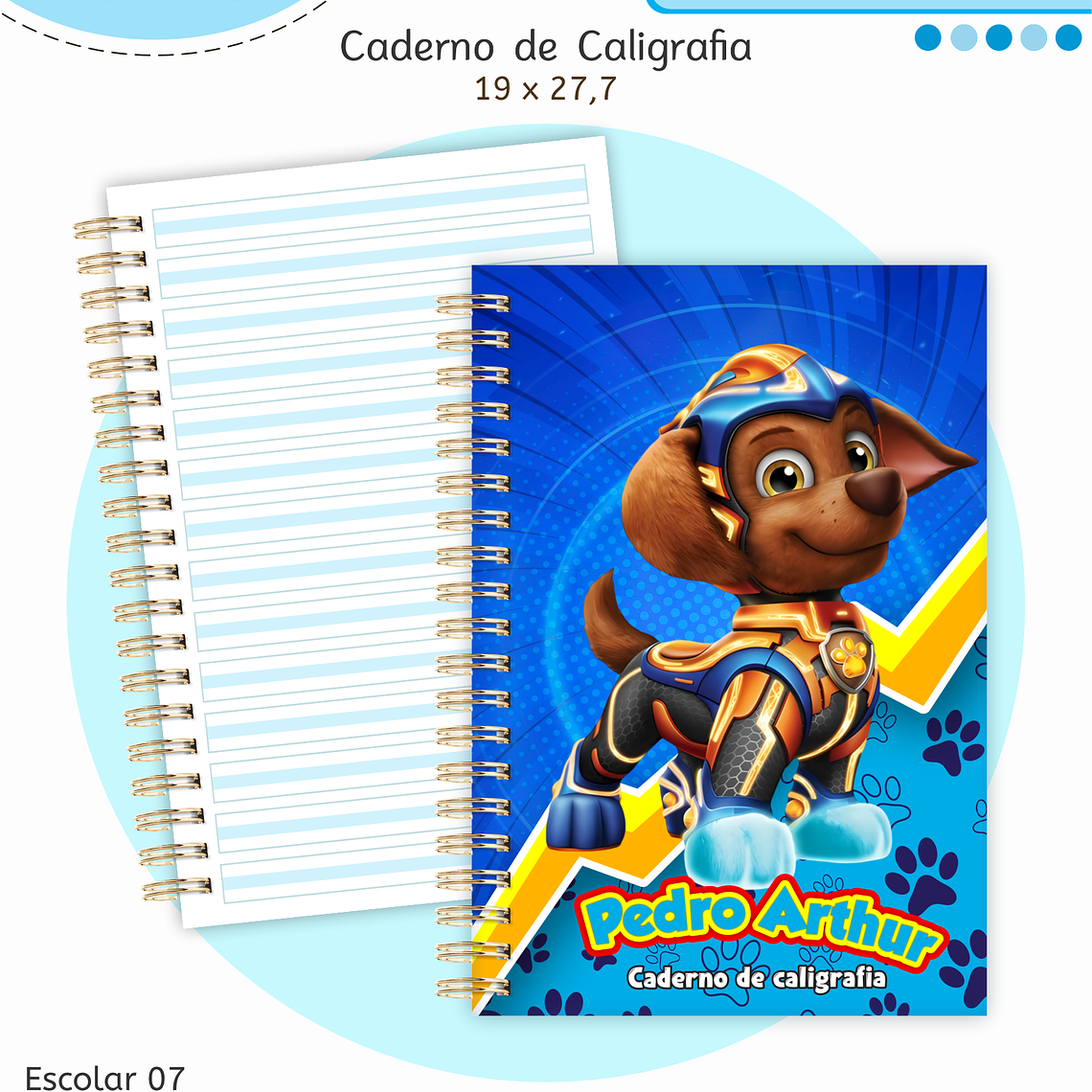 Arquivo Encadernação Kit Escolar - Patrulha Canina 13