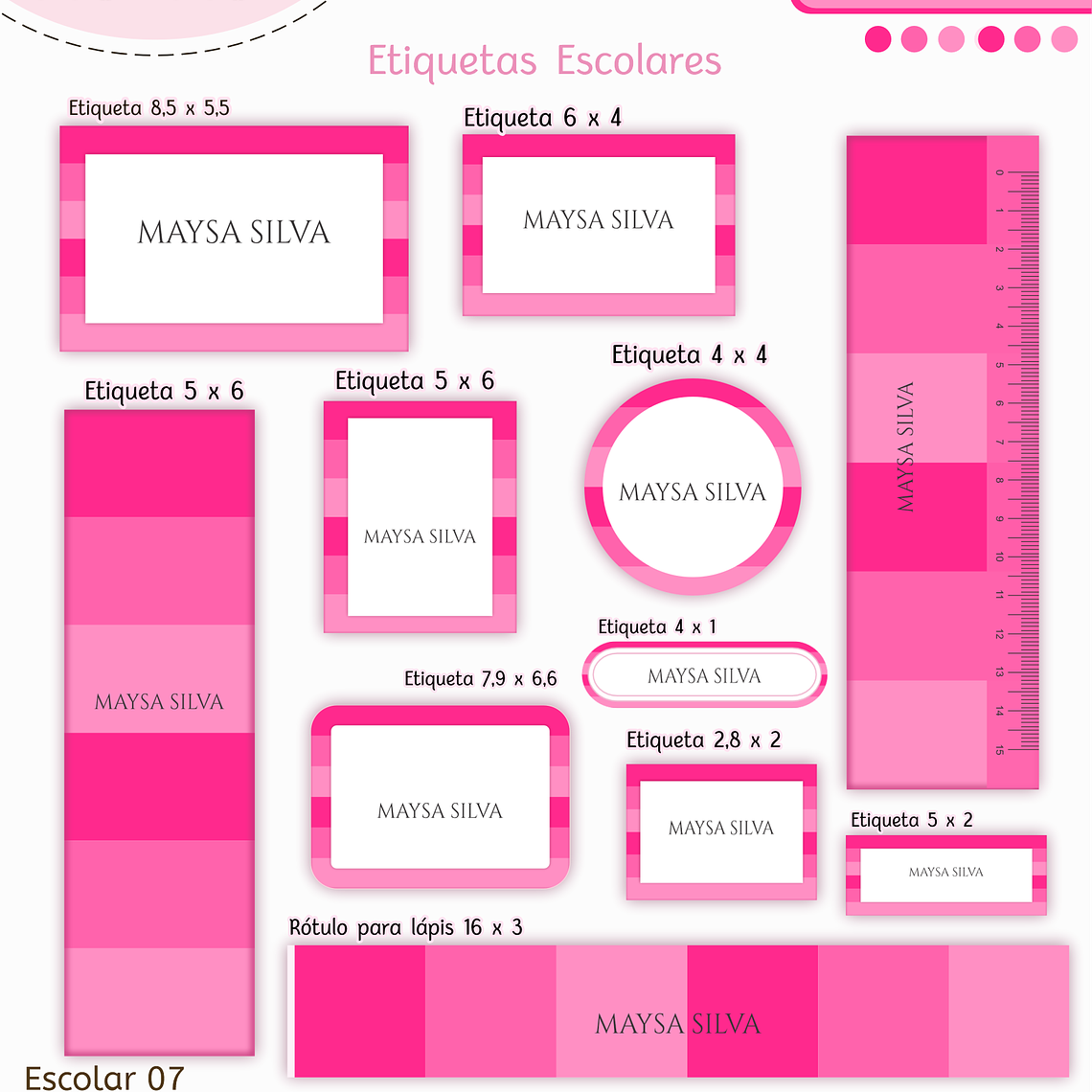 Arquivo Encadernação Kit Escolar - Pink Neutro 2