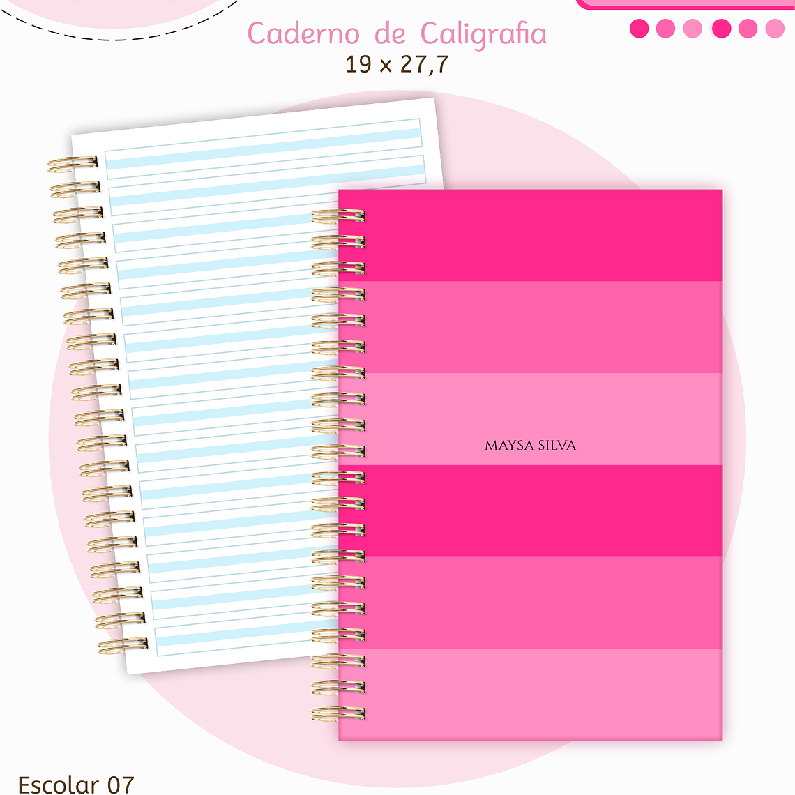Arquivo Encadernação Kit Escolar - Pink Neutro 3