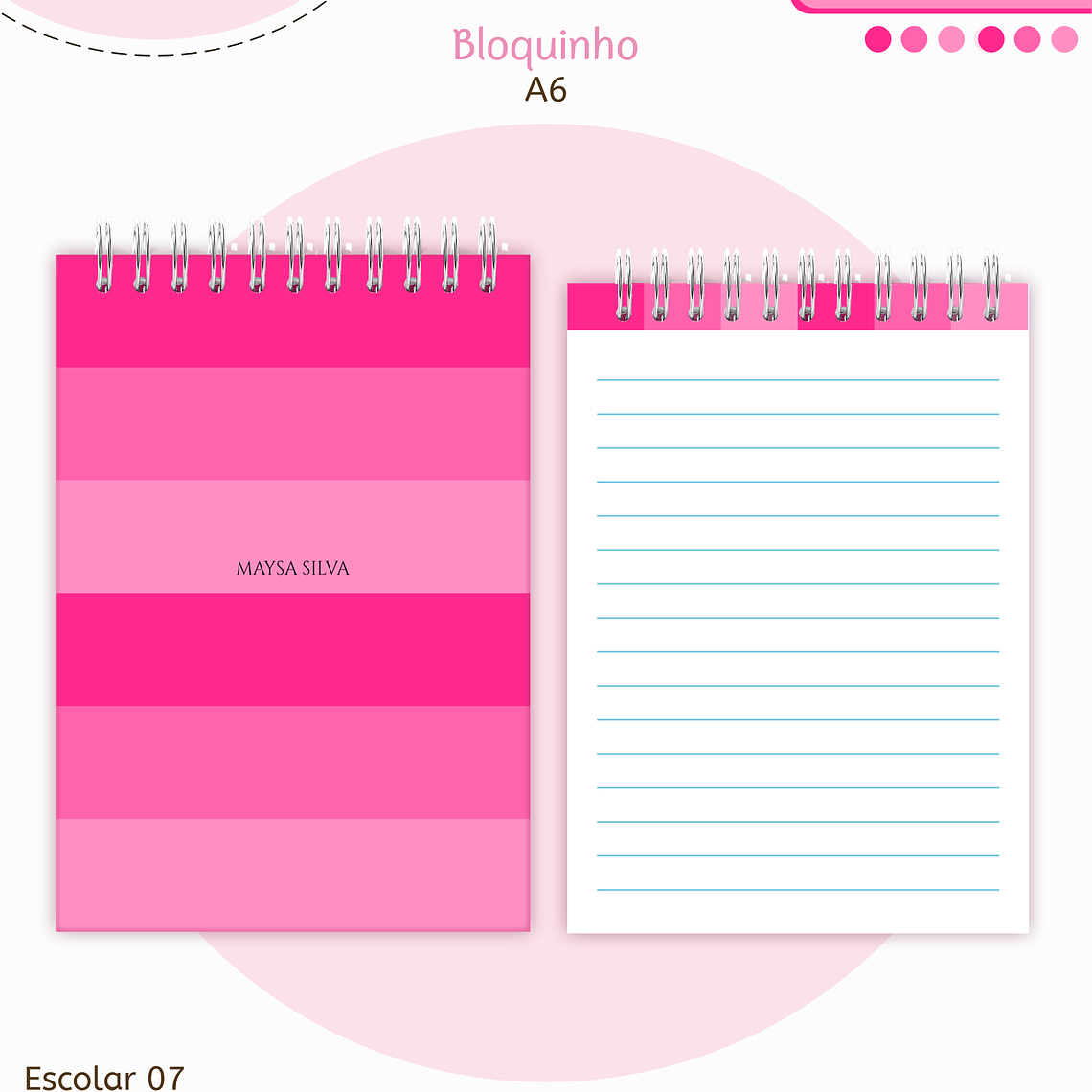 Arquivo Encadernação Kit Escolar - Pink Neutro 7