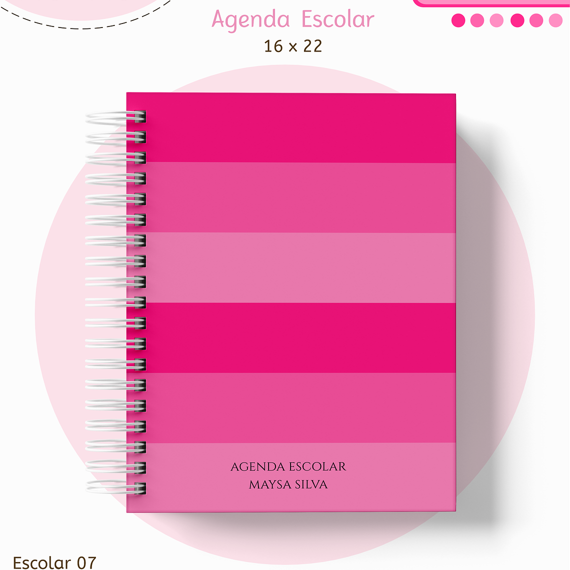Arquivo Encadernação Kit Escolar - Pink Neutro 9
