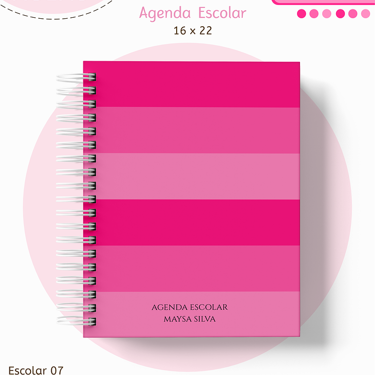 Arquivo Encadernação Kit Escolar - Pink Neutro 9