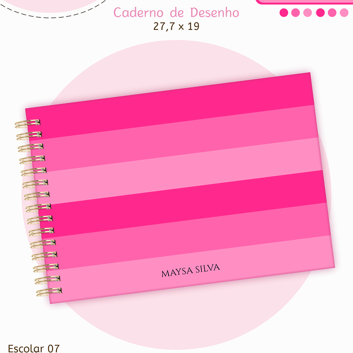 Arquivo Encadernação Kit Escolar - Pink Neutro 11