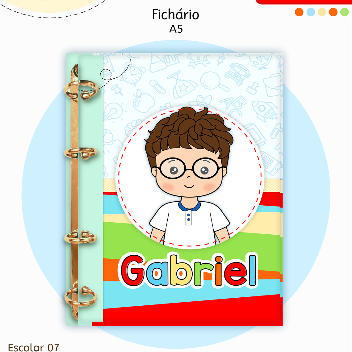 Arquivo Encadernação Kit Escolar - Aluninhos 2