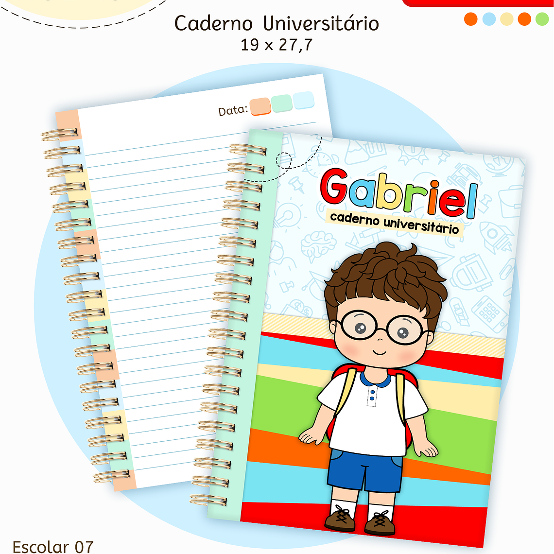 Arquivo Encadernação Kit Escolar - Aluninhos 3