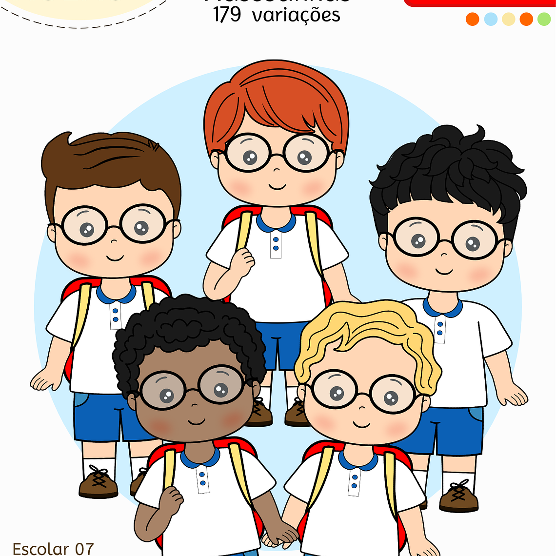 Arquivo Encadernação Kit Escolar - Aluninhos 13