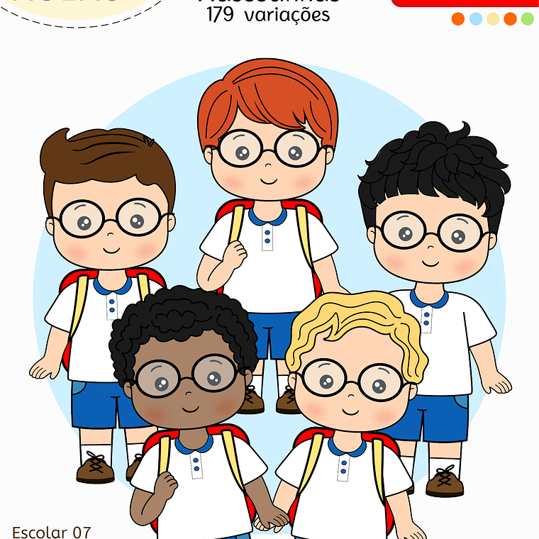 Arquivo Encadernação Kit Escolar - Aluninhos 13