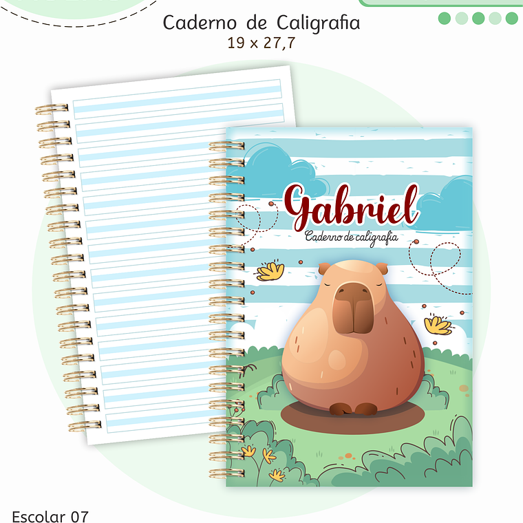 Arquivo Encadernação Kit Escolar - Capivara 2