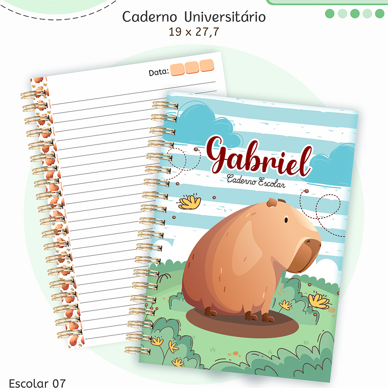 Arquivo Encadernação Kit Escolar - Capivara 3