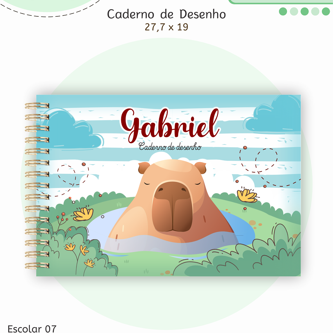 Arquivo Encadernação Kit Escolar - Capivara 9