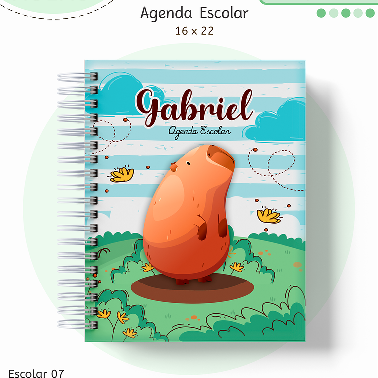 Arquivo Encadernação Kit Escolar - Capivara 10