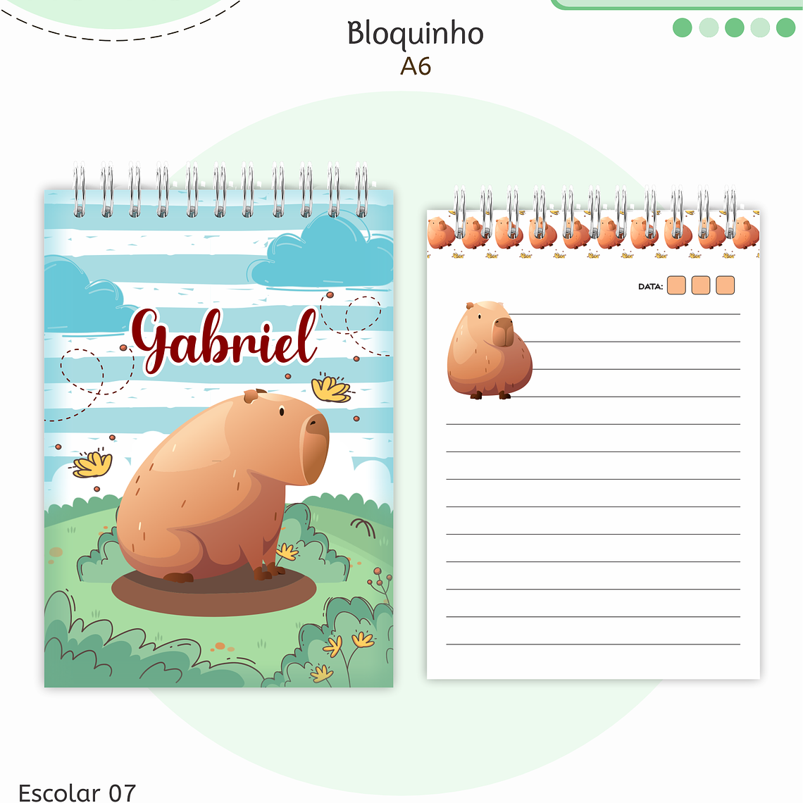 Arquivo Encadernação Kit Escolar - Capivara 11