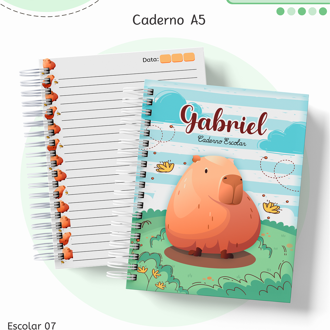 Arquivo Encadernação Kit Escolar - Capivara 13