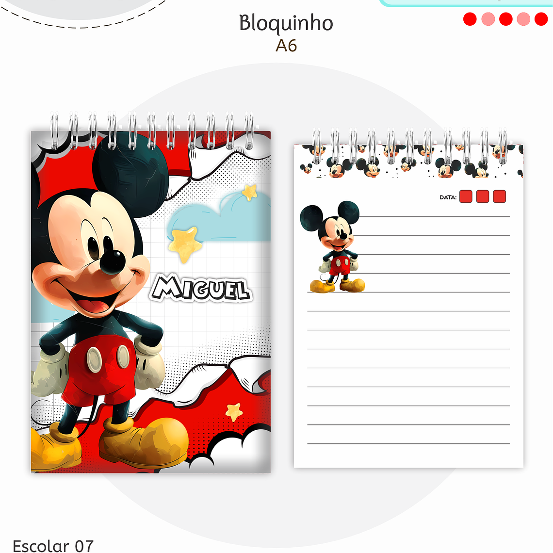 Arquivo Encadernação Kit Escolar - Mickey 2