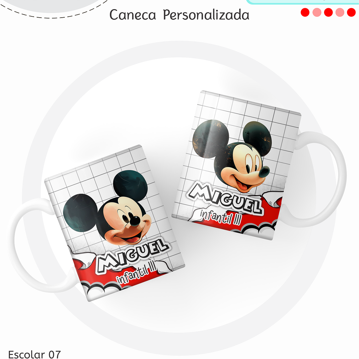 Arquivo Encadernação Kit Escolar - Mickey 6