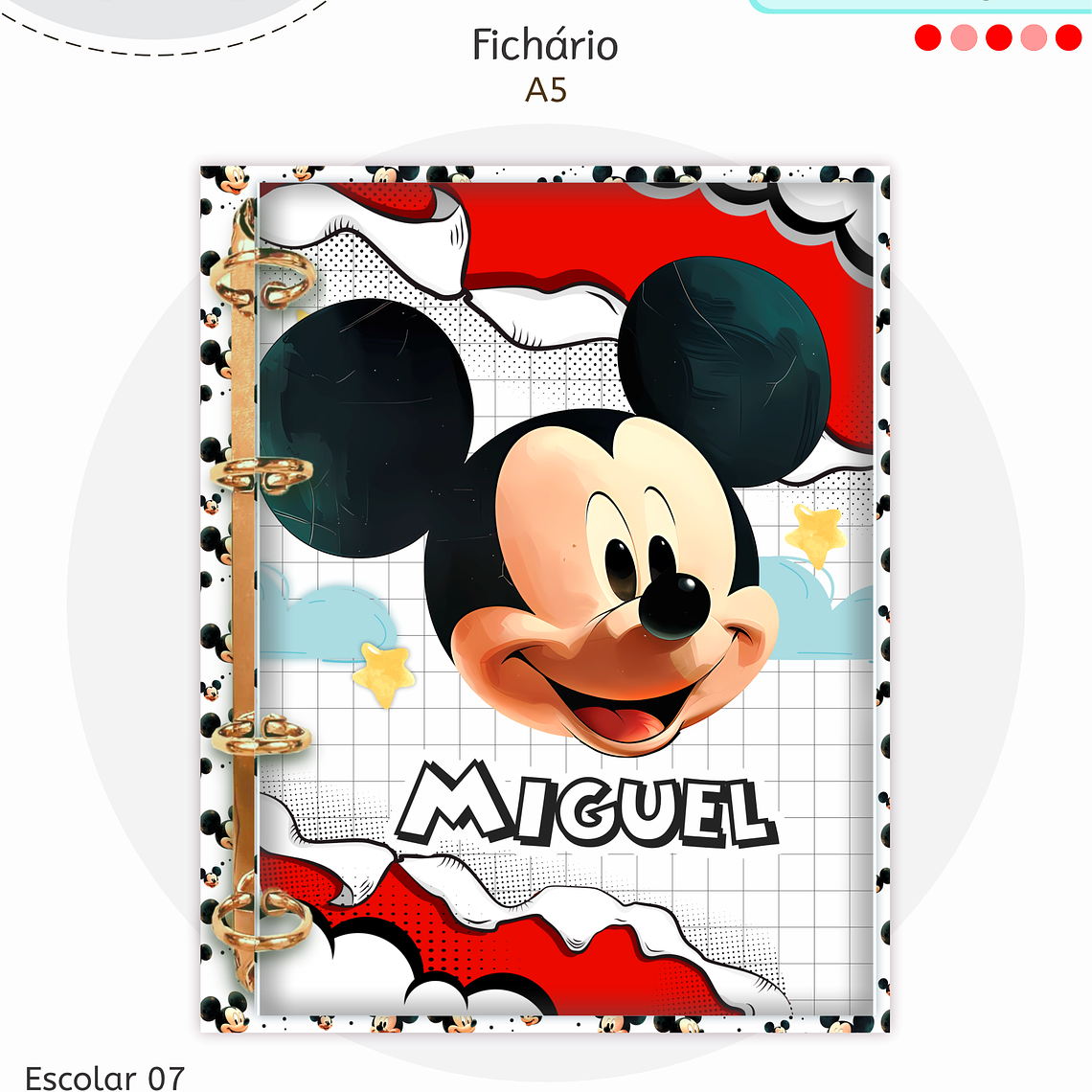 Arquivo Encadernação Kit Escolar - Mickey 10