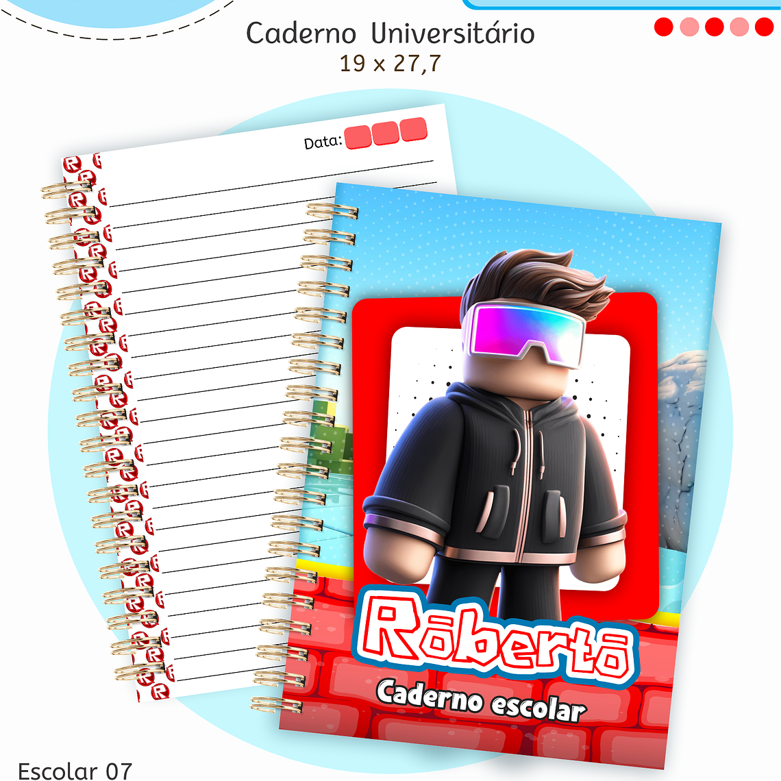 Arquivo Encadernação Kit Escolar - Roblox 4