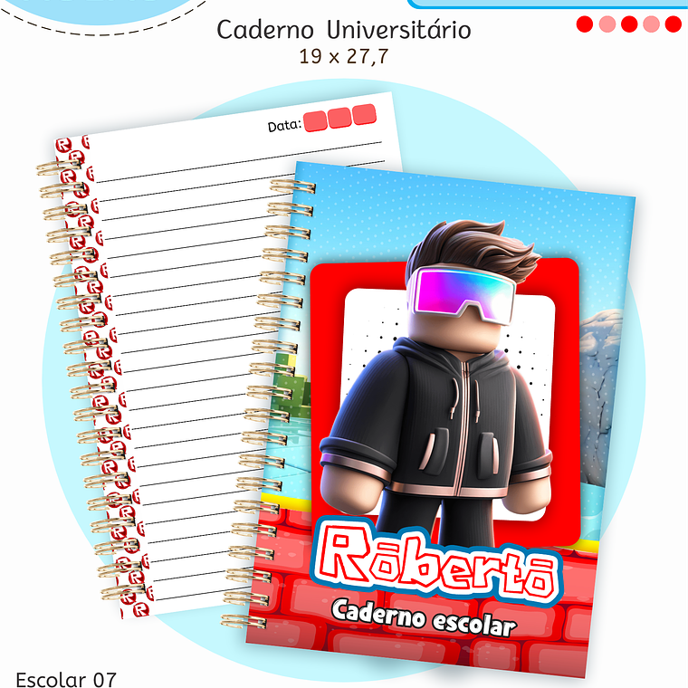 Arquivo Encadernação Kit Escolar - Roblox 4