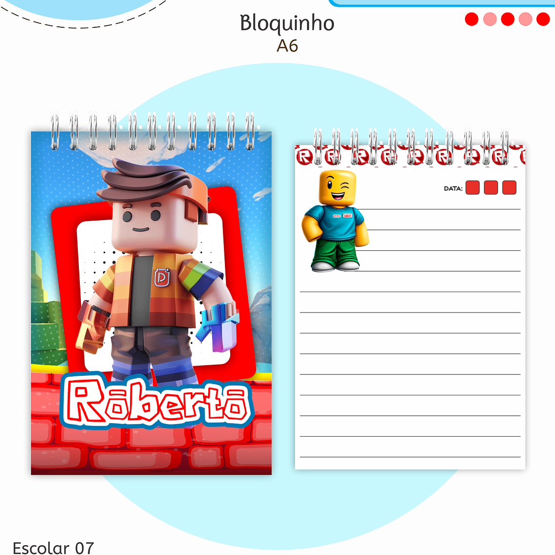 Arquivo Encadernação Kit Escolar - Roblox 6