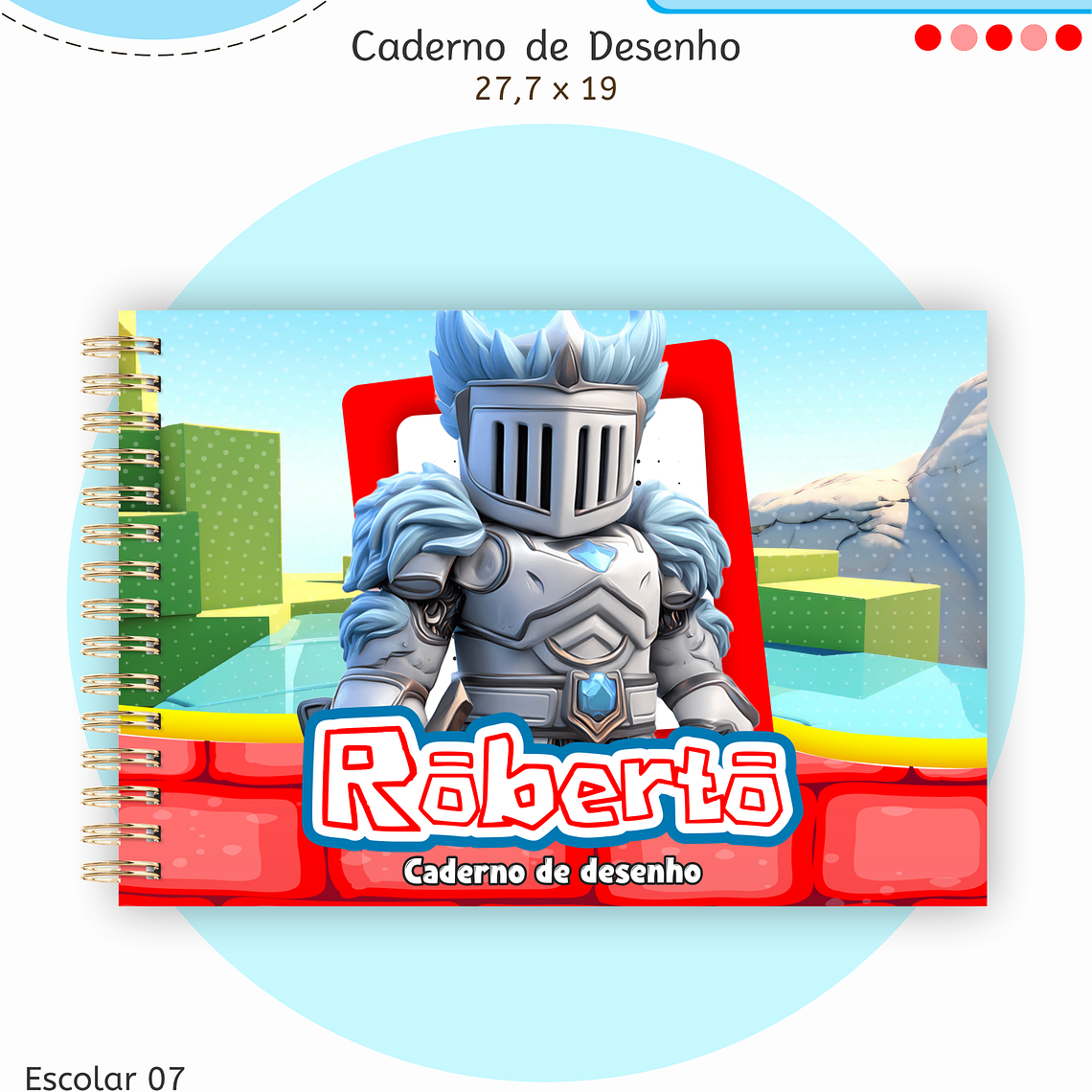 Arquivo Encadernação Kit Escolar - Roblox 7