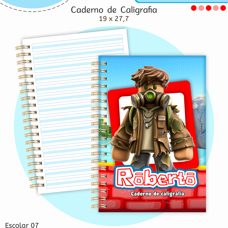 Arquivo Encadernação Kit Escolar - Roblox 8