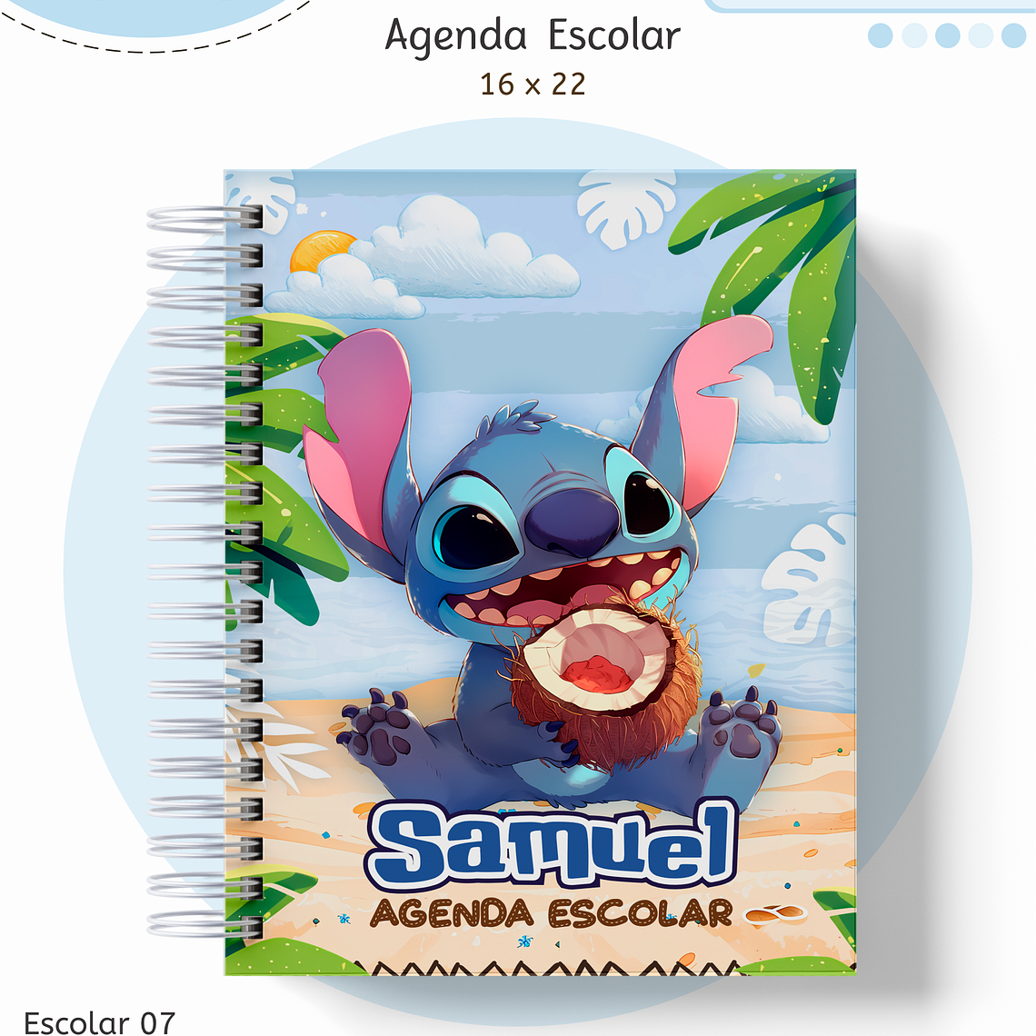 Arquivo Encadernação Kit Escolar - Stitch 4