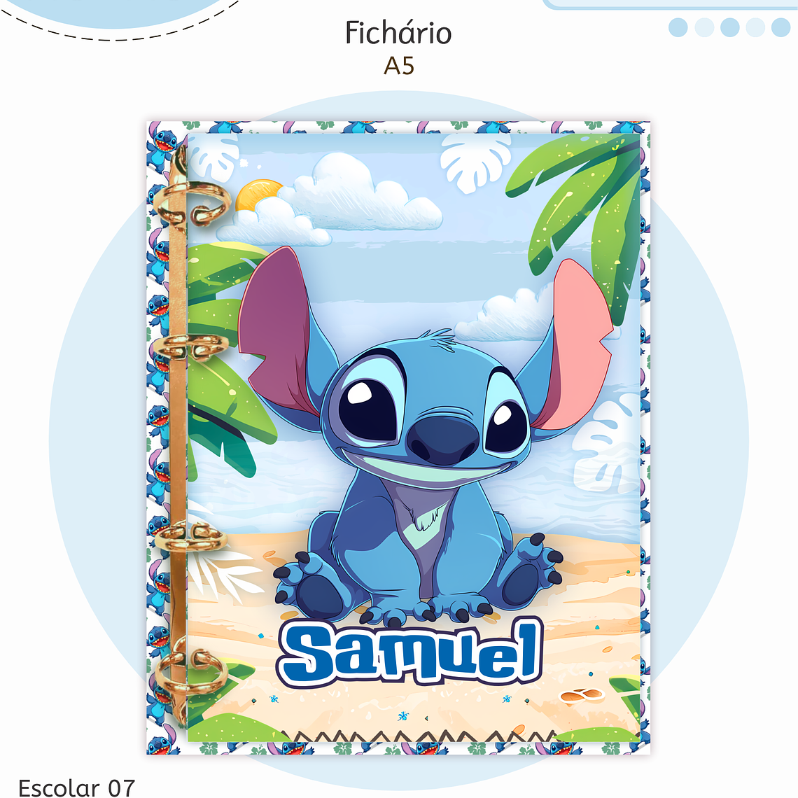 Arquivo Encadernação Kit Escolar - Stitch 11