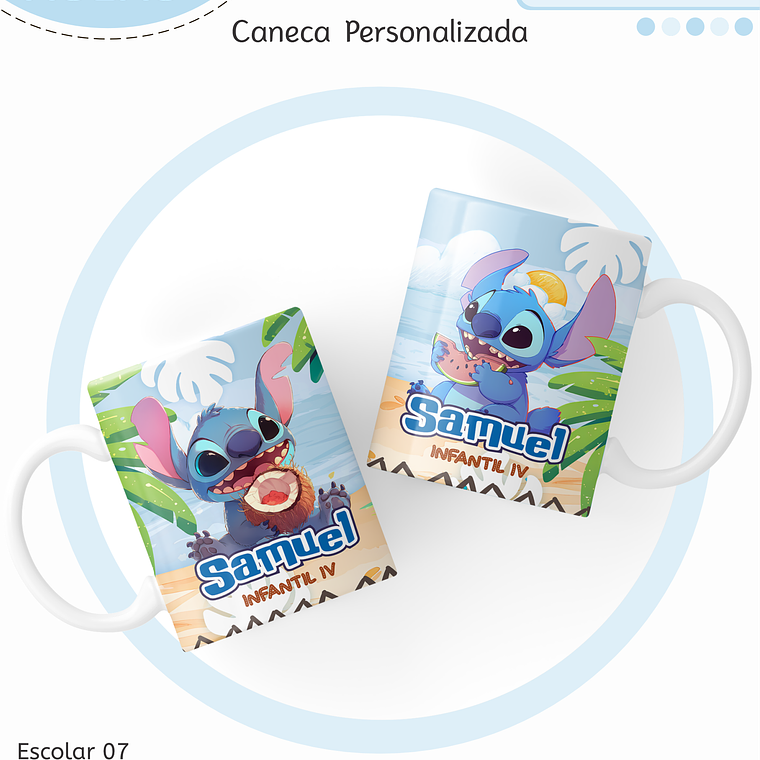 Arquivo Encadernação Kit Escolar - Stitch 13