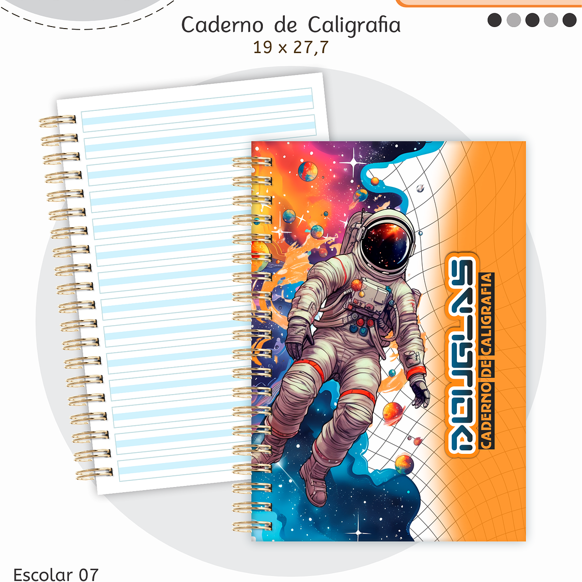 Arquivo Encadernação Kit Escolar - Astronauta 2