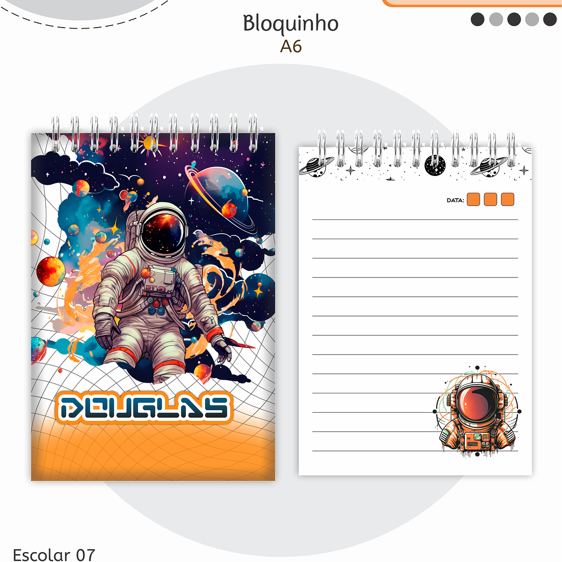 Arquivo Encadernação Kit Escolar - Astronauta 3