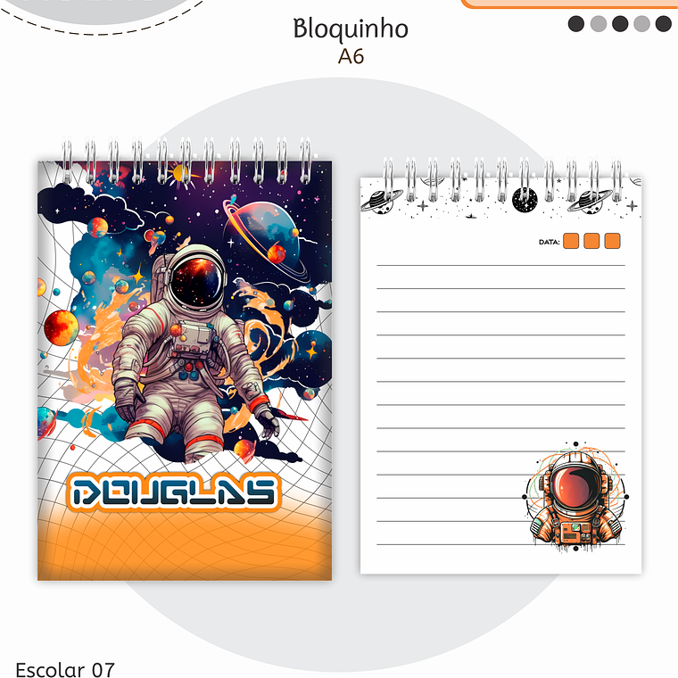 Arquivo Encadernação Kit Escolar - Astronauta 3