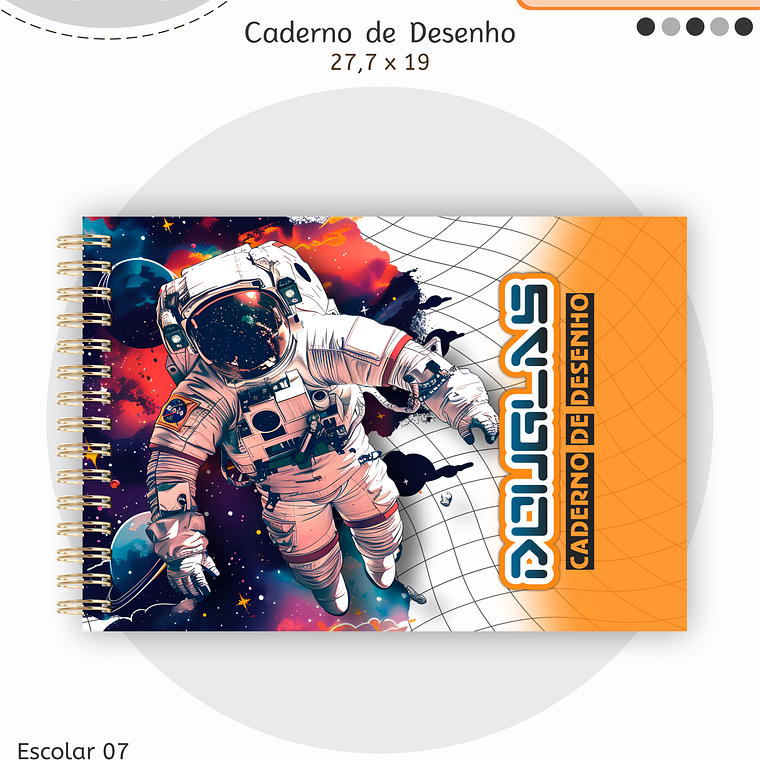 Arquivo Encadernação Kit Escolar - Astronauta 4
