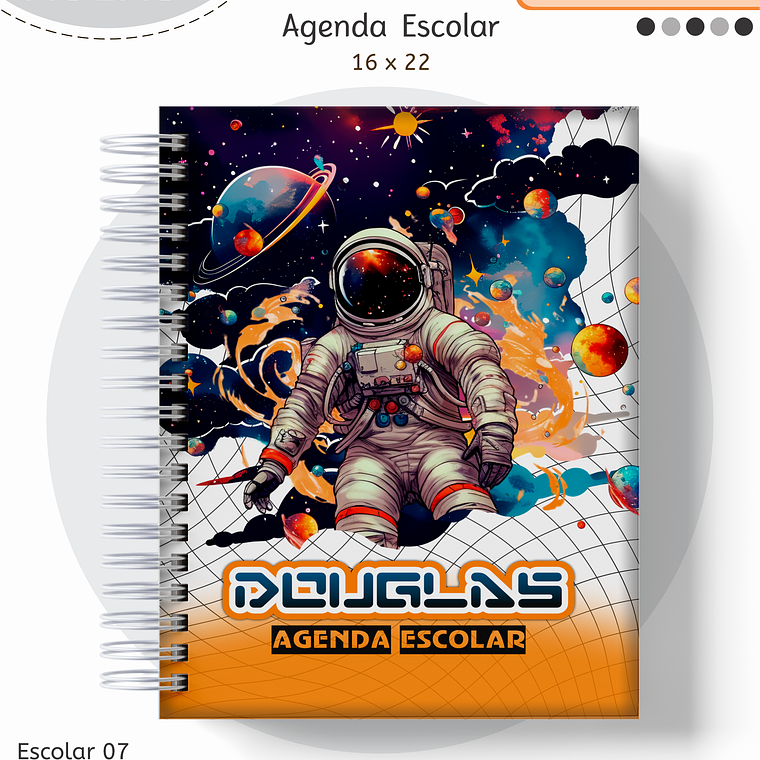 Arquivo Encadernação Kit Escolar - Astronauta 6
