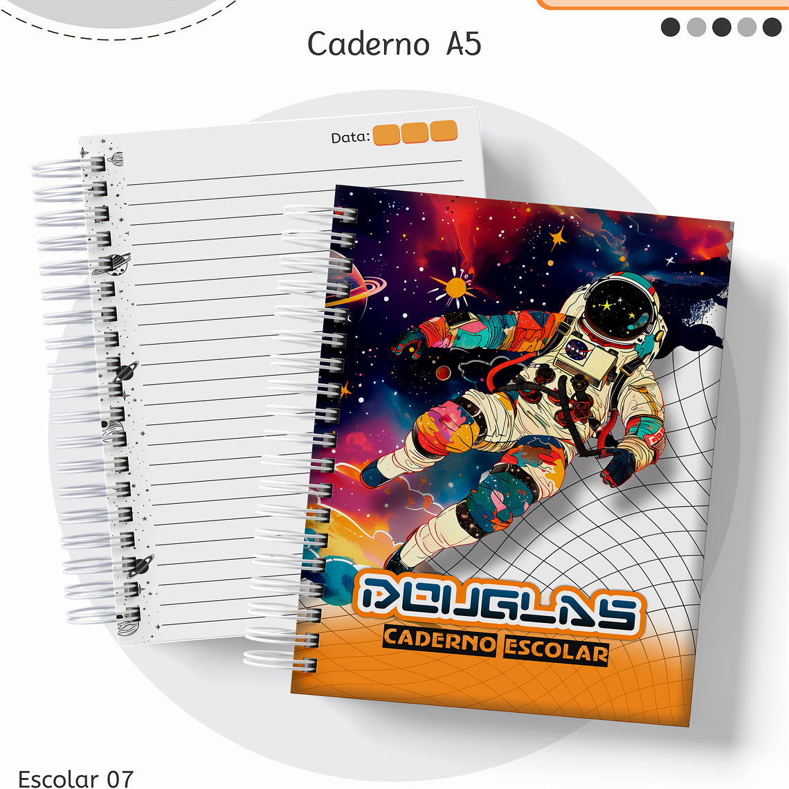 Arquivo Encadernação Kit Escolar - Astronauta 8
