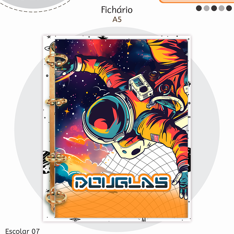 Arquivo Encadernação Kit Escolar - Astronauta 13