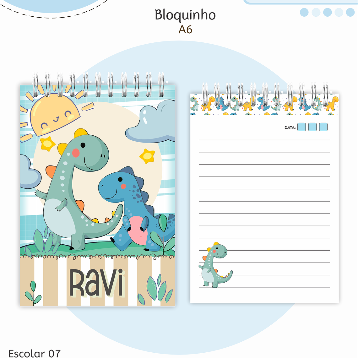 Arquivo Encadernação Kit Escolar - Dino 4