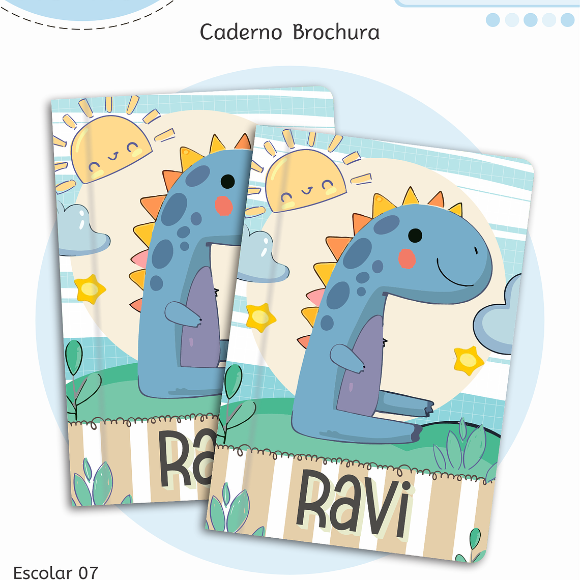 Arquivo Encadernação Kit Escolar - Dino 5