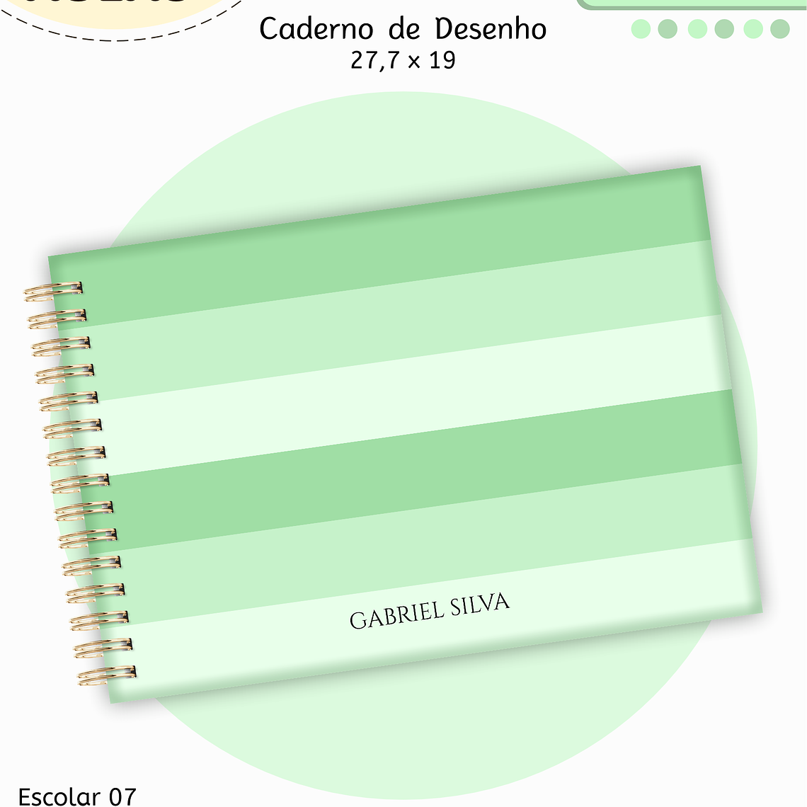 Arquivo Encadernação Kit Escolar - Verde Neutro 3