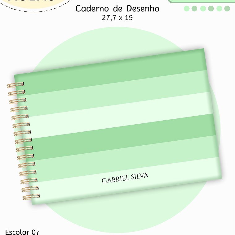 Arquivo Encadernação Kit Escolar - Verde Neutro 3