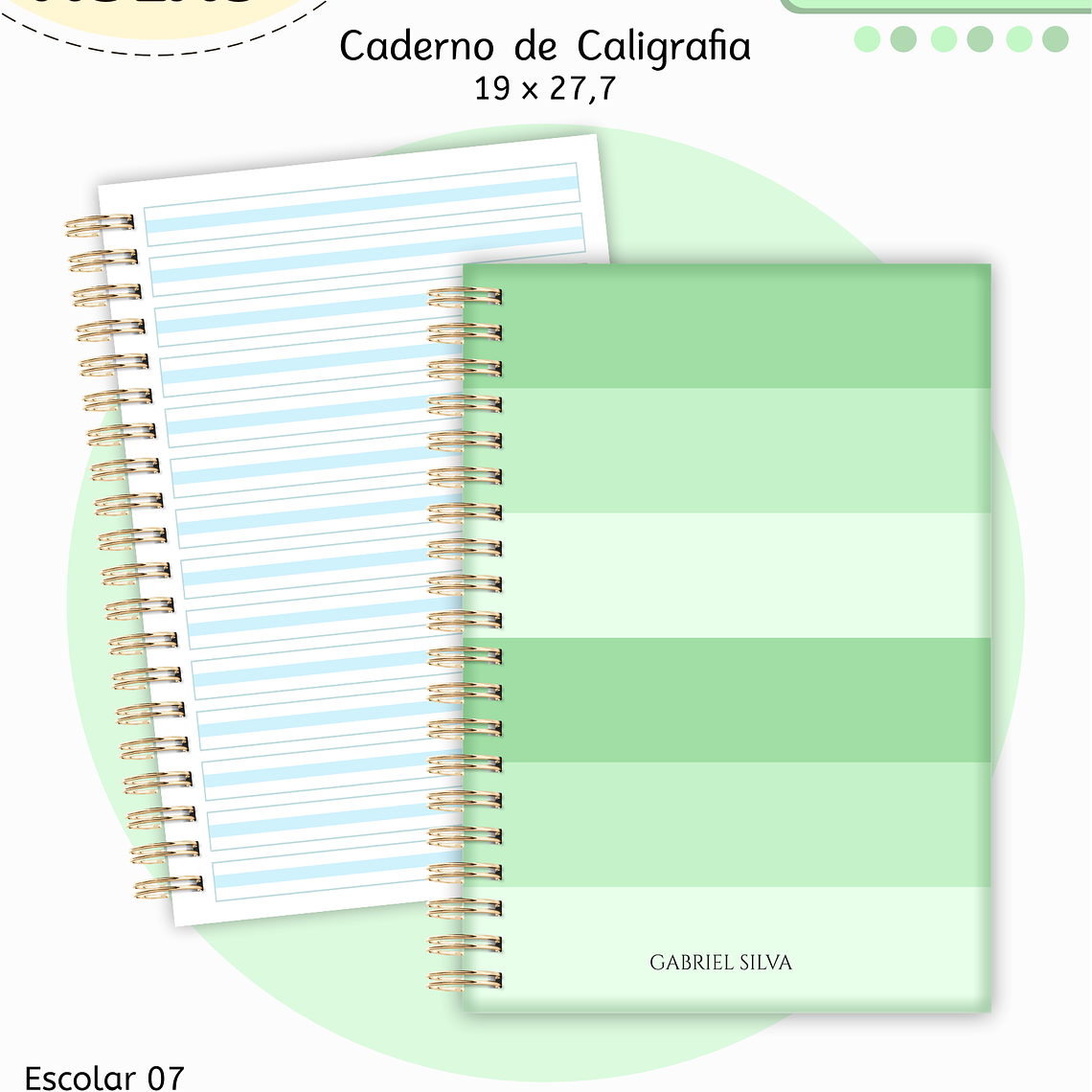 Arquivo Encadernação Kit Escolar - Verde Neutro 5