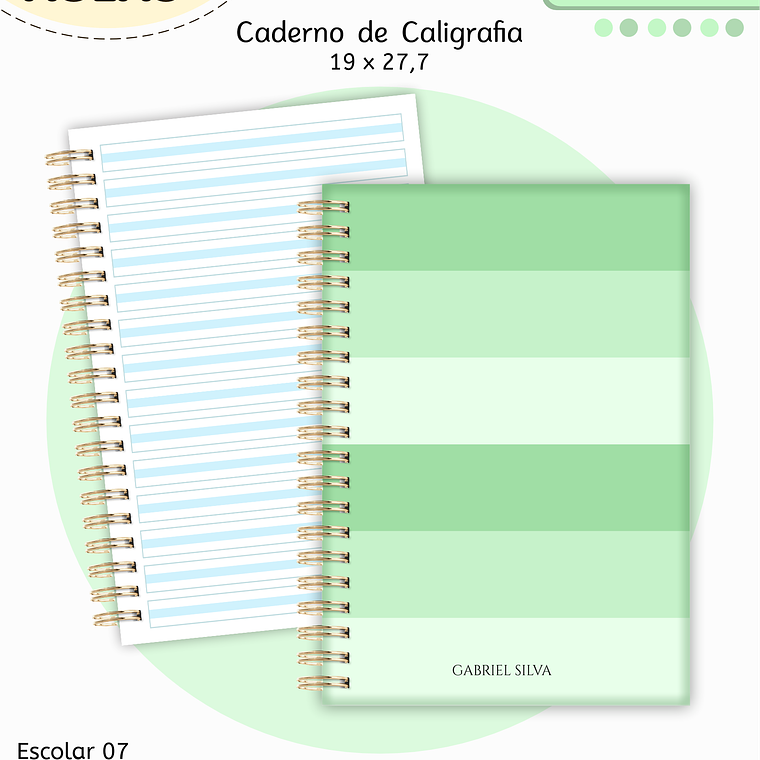 Arquivo Encadernação Kit Escolar - Verde Neutro 5