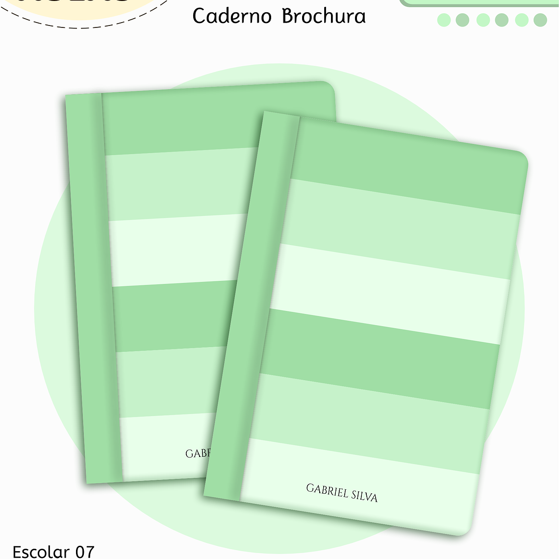 Arquivo Encadernação Kit Escolar - Verde Neutro 6