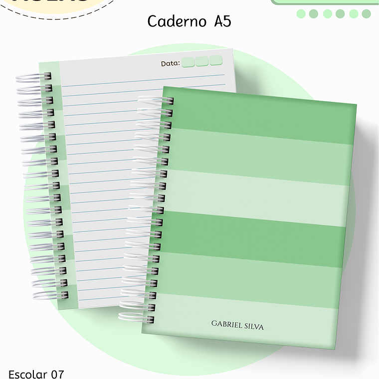 Arquivo Encadernação Kit Escolar - Verde Neutro 10
