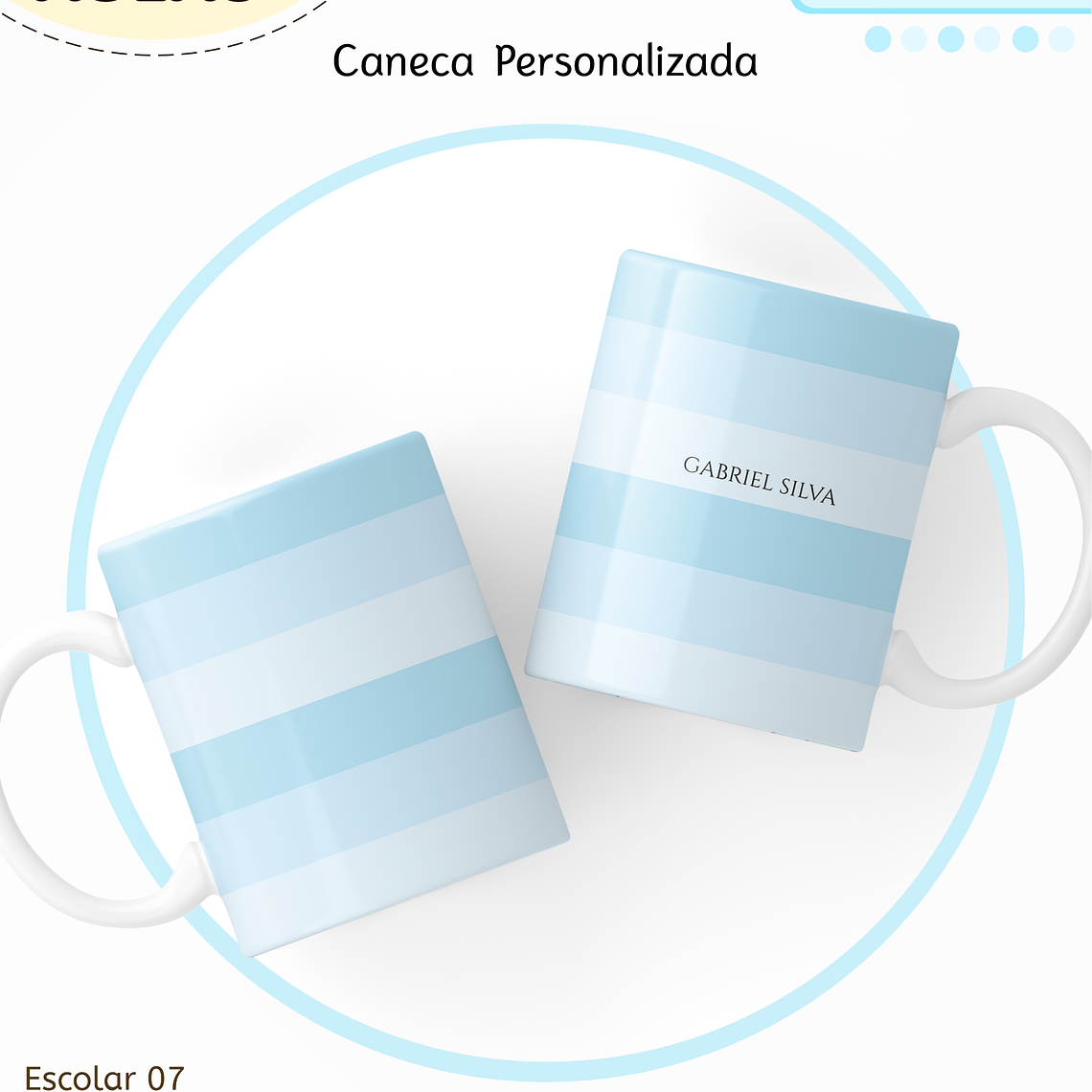 Arquivo Encadernação Kit Escolar - Azul Neutro 4