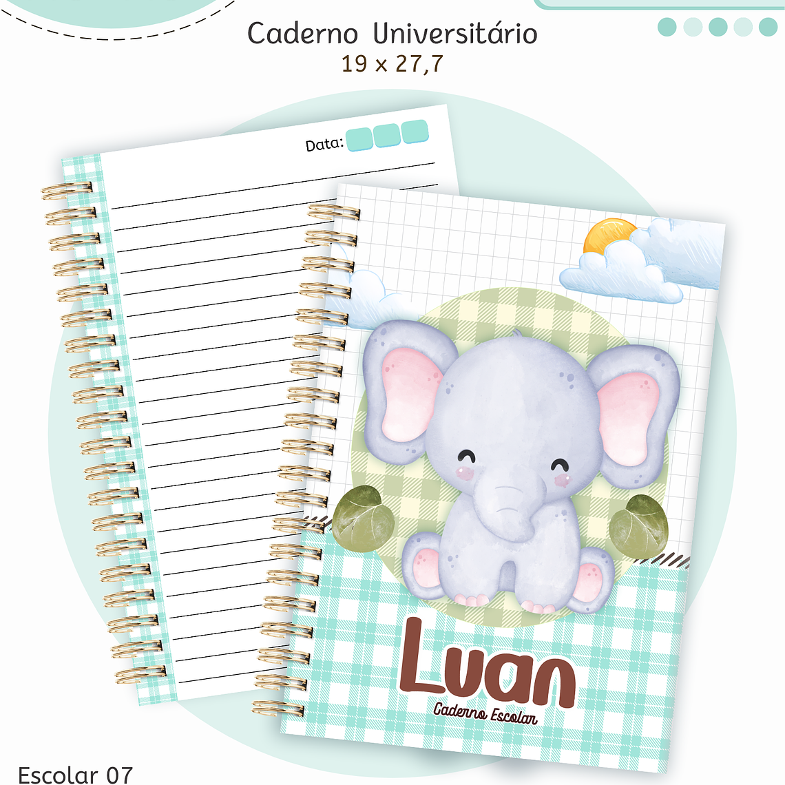 Arquivo Encadernação Kit Escolar - Bichinhos 12