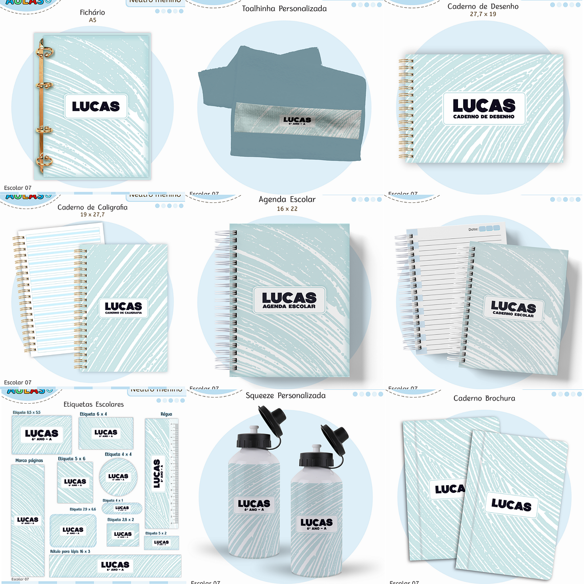 Arquivo Encadernação Kit Escolar - Neutro 1