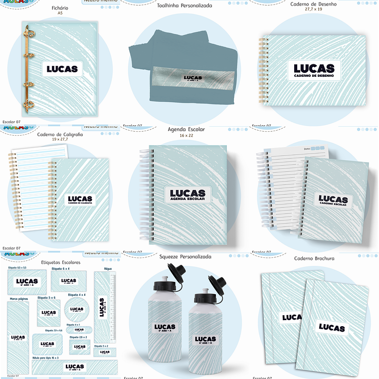Arquivo Encadernação Kit Escolar - Neutro 1